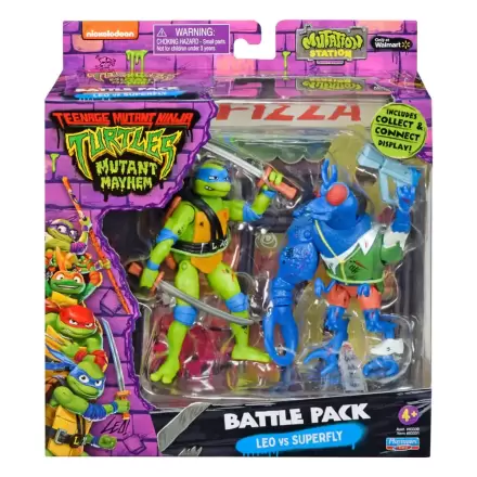 Teenage Mutant Ninja Turtles akčné figúrky Leonardo vs. Super Fly 11 cm produktová fotografia