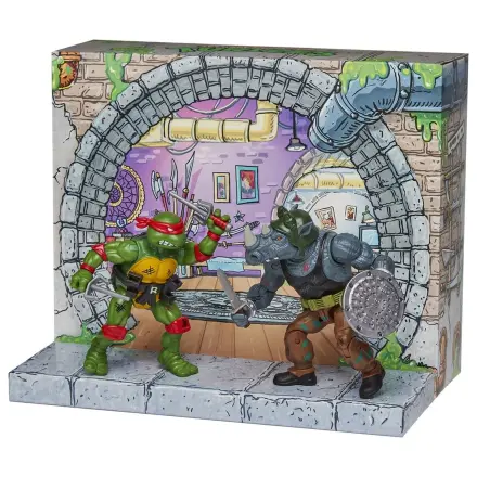 Teenage Mutant Ninja Turtles: Remasterované akčné figúrky Raphael vs. Rocksteady produktová fotografia