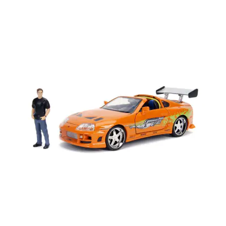 The Fast and Furious Diecast model Hollywood Rides 1/24 1995 Toyota Supra s figúrkou Briana O'Connora produktová fotografia