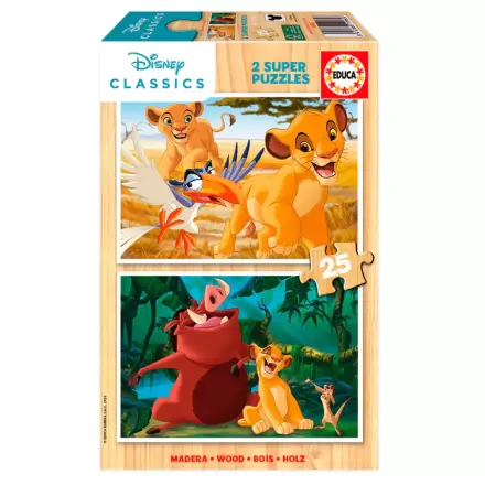 Disney The Lion King drevené puzzle 2x16ks produktová fotografia