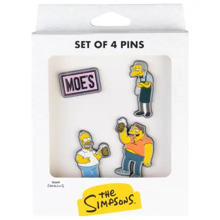 The Simpsons Sada 4 odznakov Pin Badges Moe's Tavern produktová fotografia