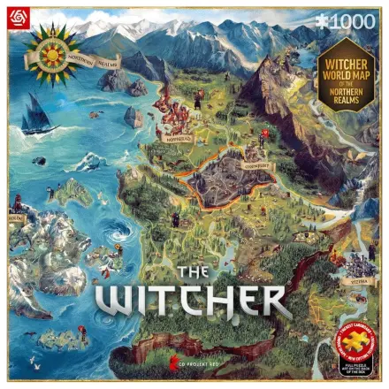 The Witcher Puzzle Mapa Severných kráľovstiev (1000 ks) produktová fotografia