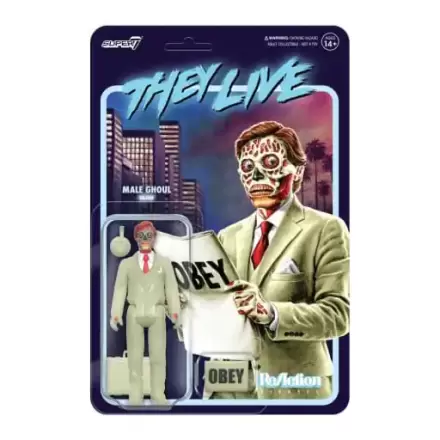 They Live ReAction Action Figure Wave 02 Mužský Ghoul (Glow) 10 cm termékfotója