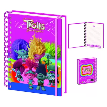 Trolls A5 lentikulárny zápisník produktová fotografia