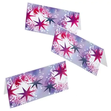 Kartička na sedenie Happy New Year, 6 ks produktová fotografia