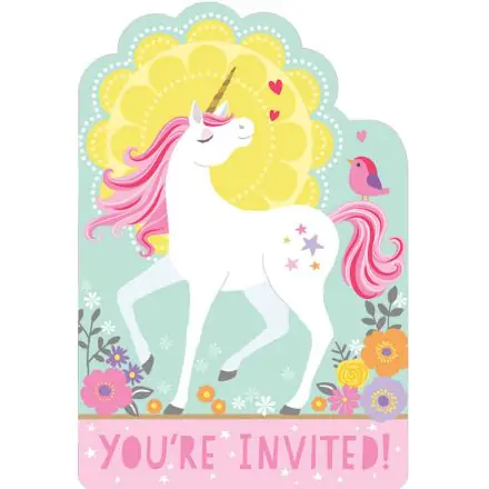 Unicorn Párty Pozvánky 8 ks produktová fotografia