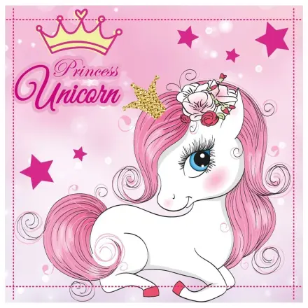 Unicorn Princess osuška na ruky, osuška na tvár, uterák 30x30cm produktová fotografia