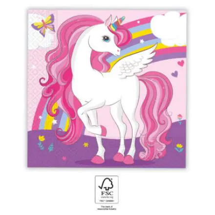 Unicorn obrúsky, balenie po 20 kusov, 33x33 cm, FSC produktová fotografia
