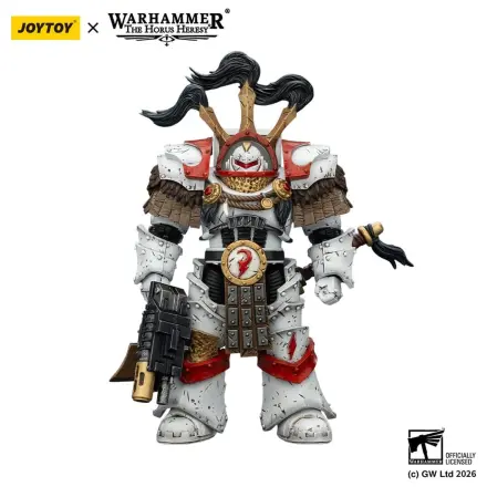 Warhammer 40,000 Akčná figúrka White Scars Legion Praetor v Cataphractii Terminator Armour s Cyber Hawk Chogorian sword a combi-melta 14 cm produktová fotografia