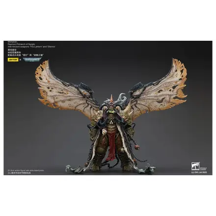 Warhammer 40k akčná figúrka 1/18 Mortarion Daemon Primarch of Nurgle s Ancient weapons The Lantern a Silence 21 cm produktová fotografia