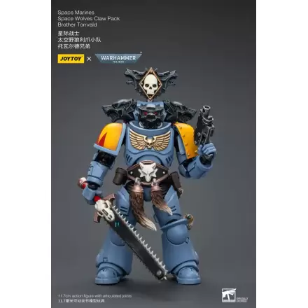 Warhammer 40k Action Figurka 1/18 Space Marines Space Wolves Claw Pack Brother Torrvald 12 cm termékfotója