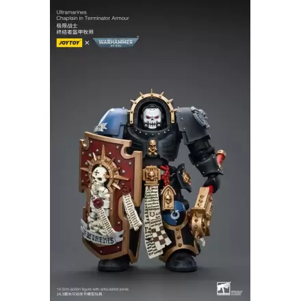 Warhammer 40k akčná figúrka 1/18 Ultramarines Chaplain v Terminator brnení 12 cm termékfotója