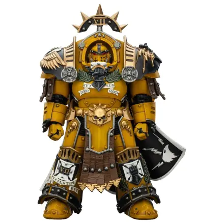 Warhammer Imperial Fists akčná figúrka Legion Praetor v Tartaros Terminator Armour s Power Sword a Vigil Storm Shield 14 cm produktová fotografia