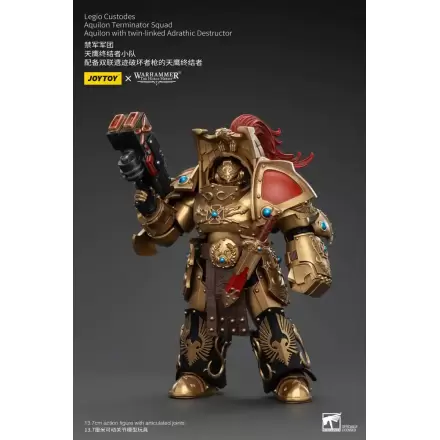 Warhammer The Horus Heresy Akčná figúrka 1/18 Legio Custodes Aquilon Terminator Squad Aquilon with twin-linked Adrathic Destructor 14 cm termékfotója