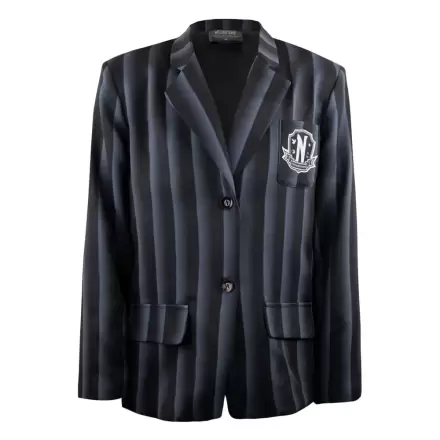 Wednesday Jacket Nevermore Academy čierne prúžkované sako produktová fotografia