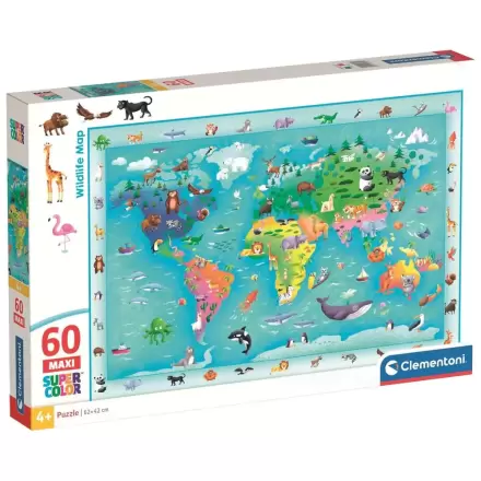 Wildlife Map maxi puzzle 60 dielikov produktová fotografia