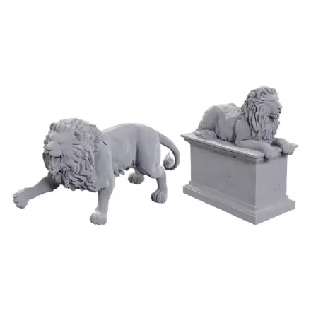 WizKids Deep Cuts Miniatures Unpainted Miniatures 2-Pack Stone Lion termékfotója