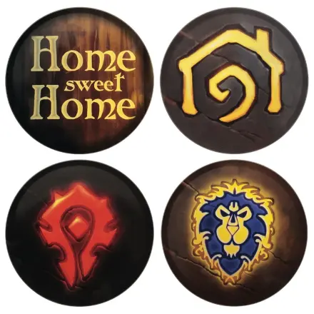 World of Warcraft podložky pod poháre, súprava 4 kusov, potlačené kovové produktová fotografia
