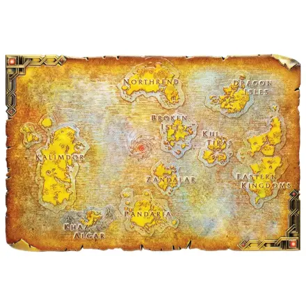 Replika kovovej mapy Azerothu World of Warcraft limitovaná edícia 12 x 18 cm produktová fotografia