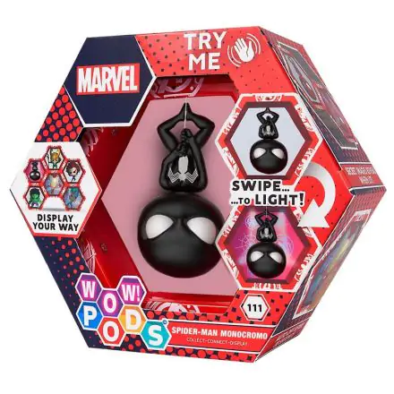 WOW! POD Marvel Spiderman Monochrome LED figúrka 6 cm termékfotója